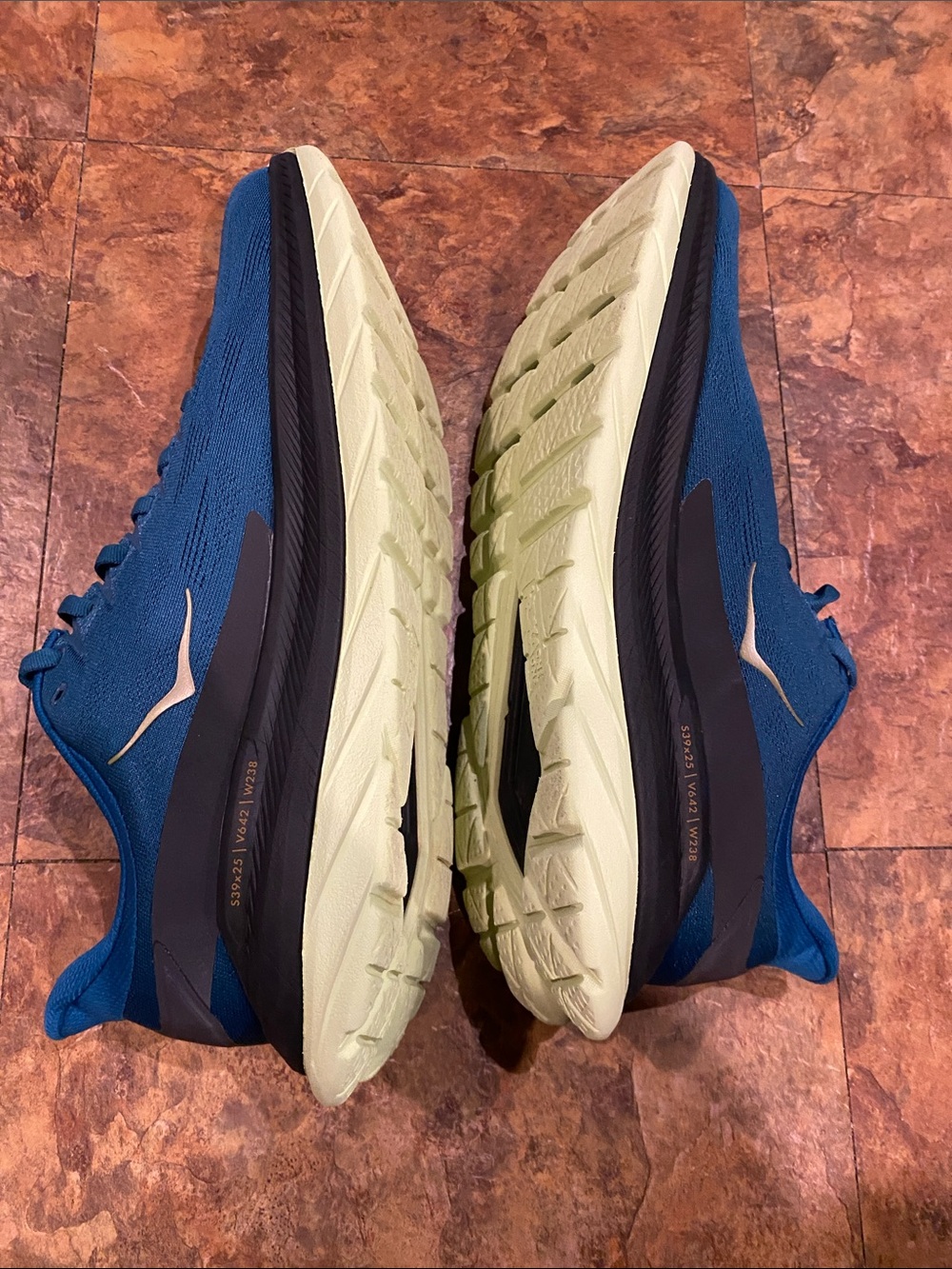 Hoka Profly Teal Blue Running Shoes with Light Yellow Soles - Picture 6 of 16